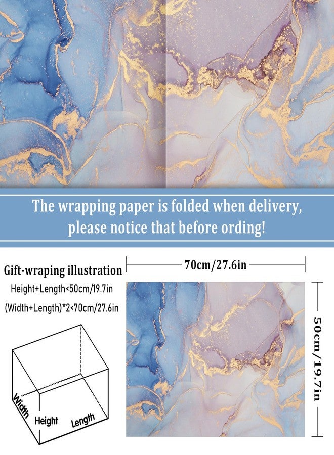 Whaline 12 Sheet Marble Wrapping Paper 6 Designs Colorful Gift Wrap Paper Folded Flat DIY Craft Art Paper for Wedding Birthday Party Decor Wrapping Supplies, 19.7 x 27.6 inch - Image 2